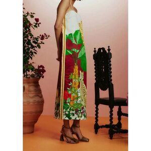 Alemais Tiger Slip Dress In Brown